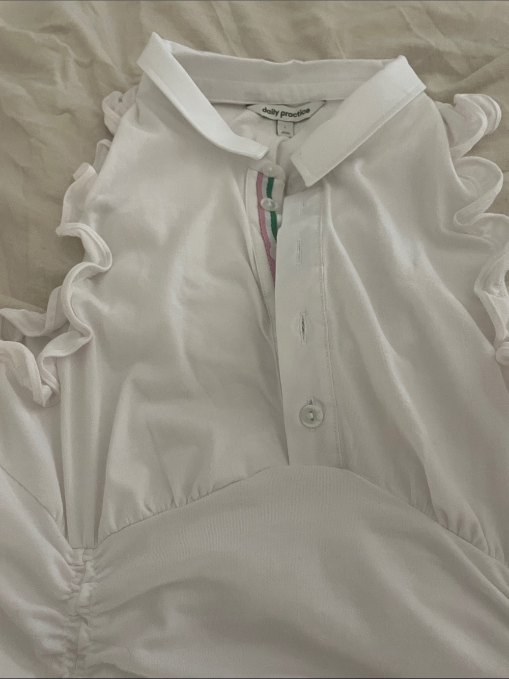 Daily Practice Ruched Performance Polo Dress - Picture 2 of 6
